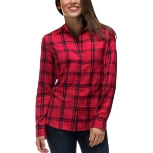 BASIN AND RANGE SNOW CREEK PLAID FLANNEL SHIRT SIZE MEDIUM WOMENS EUC